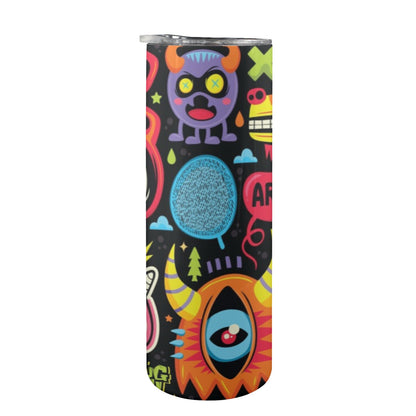 Monster Kids - 20oz Tall Skinny Tumbler with Lid and Straw 20oz Tall Skinny Tumbler with Lid and Straw