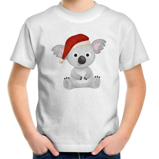 Christmas Koala - Kids Youth Crew T-Shirt White Christmas Kids T-shirt Merry Christmas