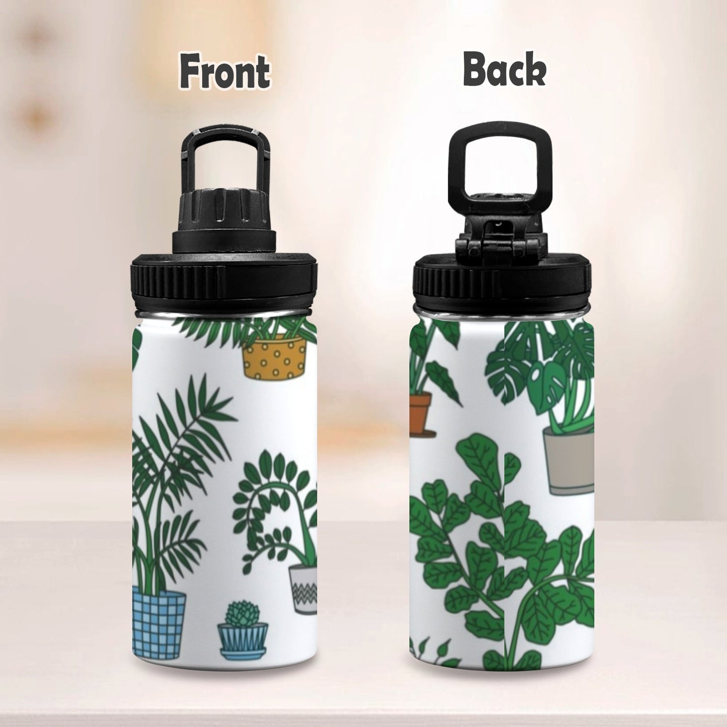 Plant Lover - Kids Water Bottle with Chug Lid (12 oz) Kids Water Bottle with Chug Lid