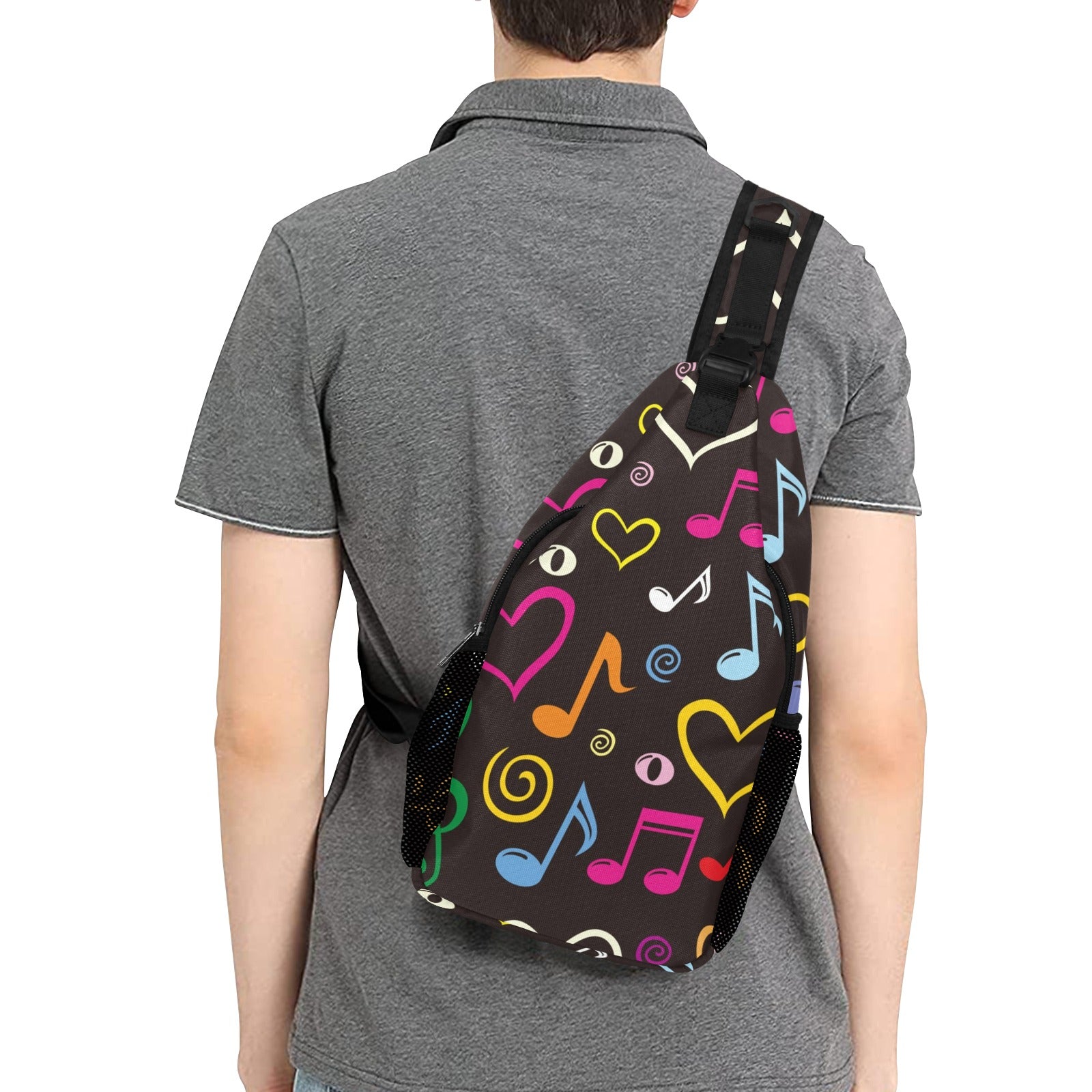 Musical Notes - Cross-Body Chest Bag Cross-Body Chest Bag Printed Offshore