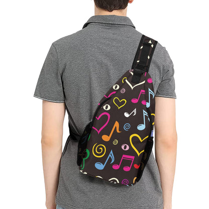 Musical Notes - Cross-Body Chest Bag Cross-Body Chest Bag