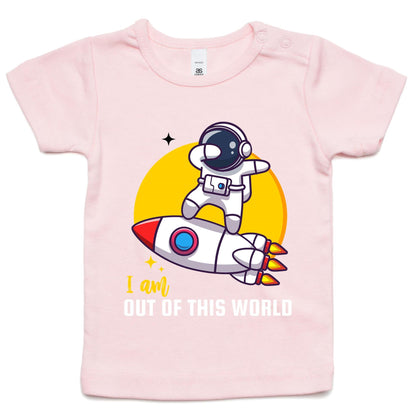 I Am Out Of This World - Baby T-shirt Pink Baby T-shirt Space
