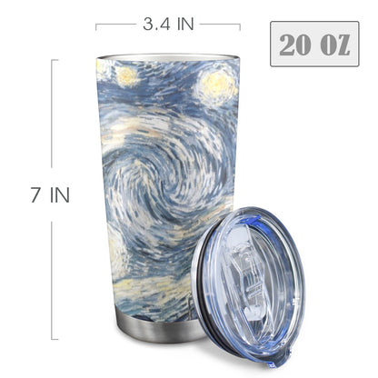 Starry Night - 20oz Travel Mug with Clear Lid Clear Lid Travel Mug