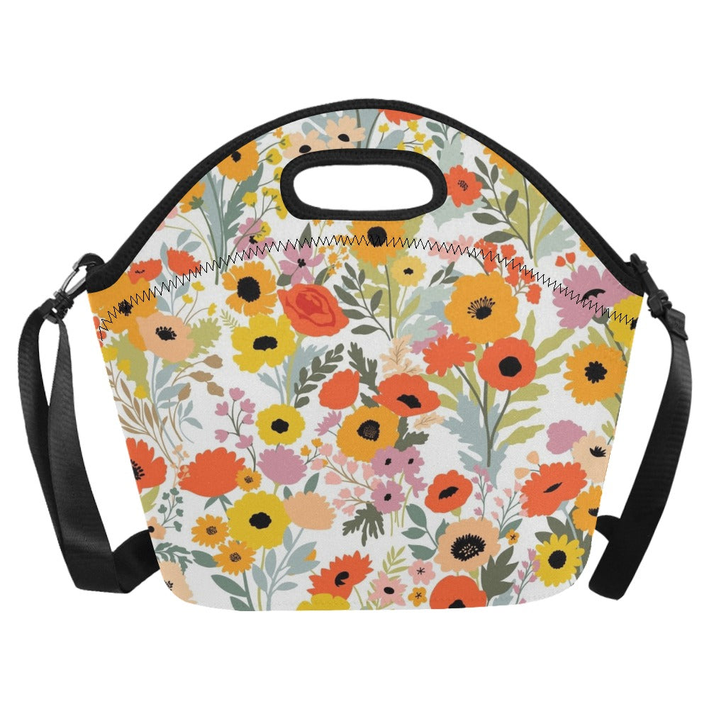 Fun Floral - Neoprene Lunch Bag/Large Neoprene Lunch Bag/Large Plants Printed Offshore