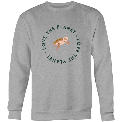Love The Planet - Crew Sweatshirt Grey Marle Sweatshirt Environment