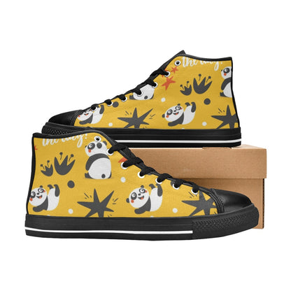 Panda Fun - High Top Canvas Shoes for Kids Kids High Top Canvas Shoes