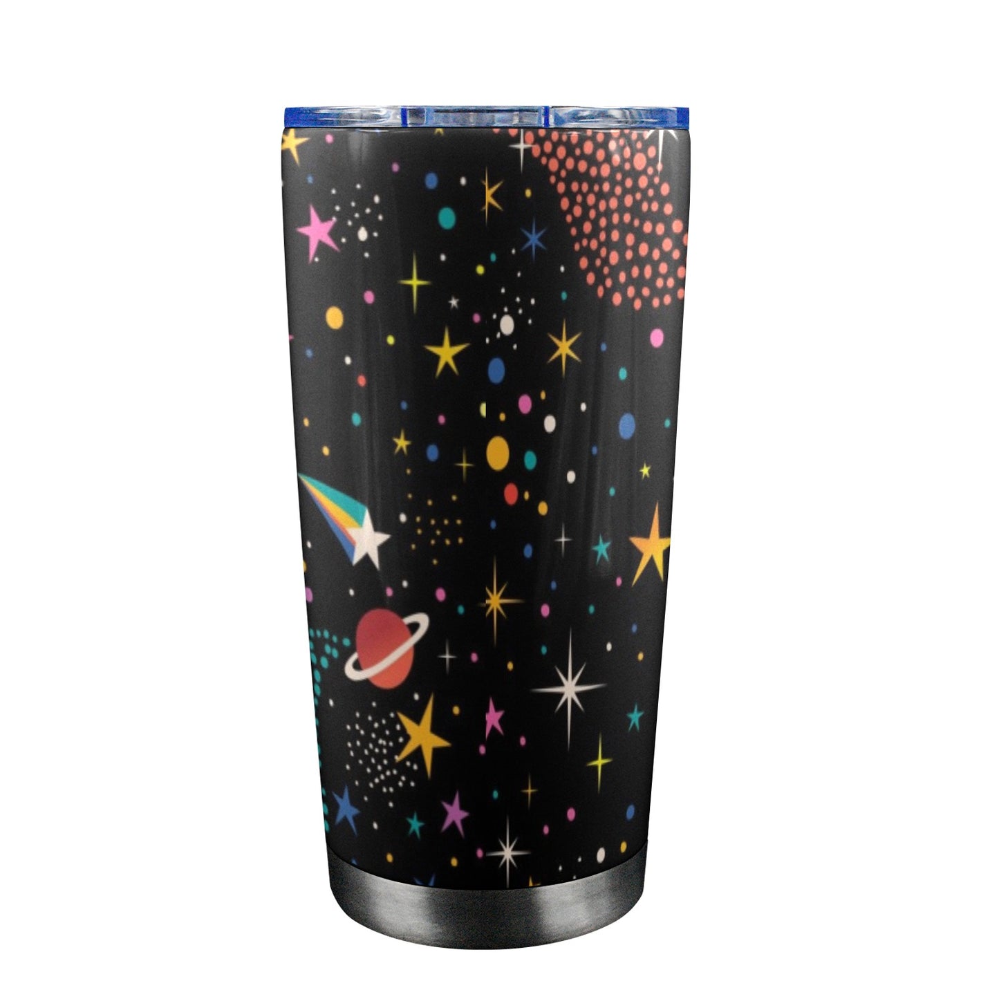 Colourful Space - 20oz Travel Mug with Clear Lid Clear Lid Travel Mug