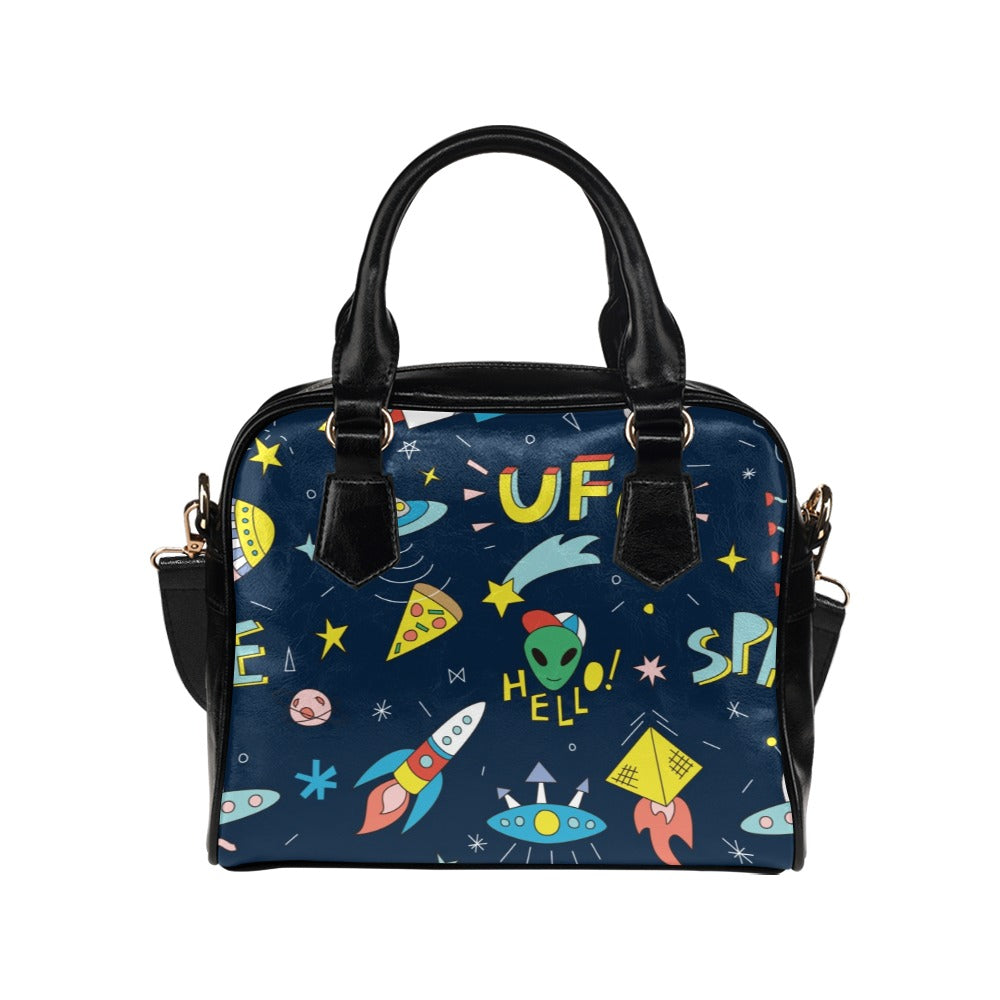 Hello Alien - Shoulder Handbag Shoulder Handbag Printed Offshore Sci Fi Space