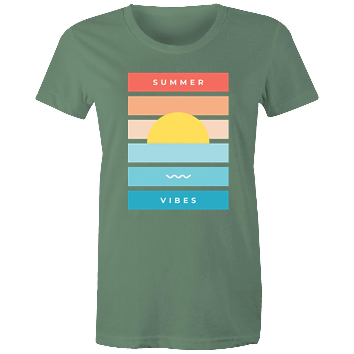 Summer Vibes - Women's T-shirt Sage Womens T-shirt Retro Summer Womens