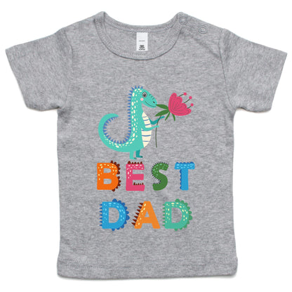 Best Dad - Baby T-shirt Grey Marle Baby T-shirt Dad