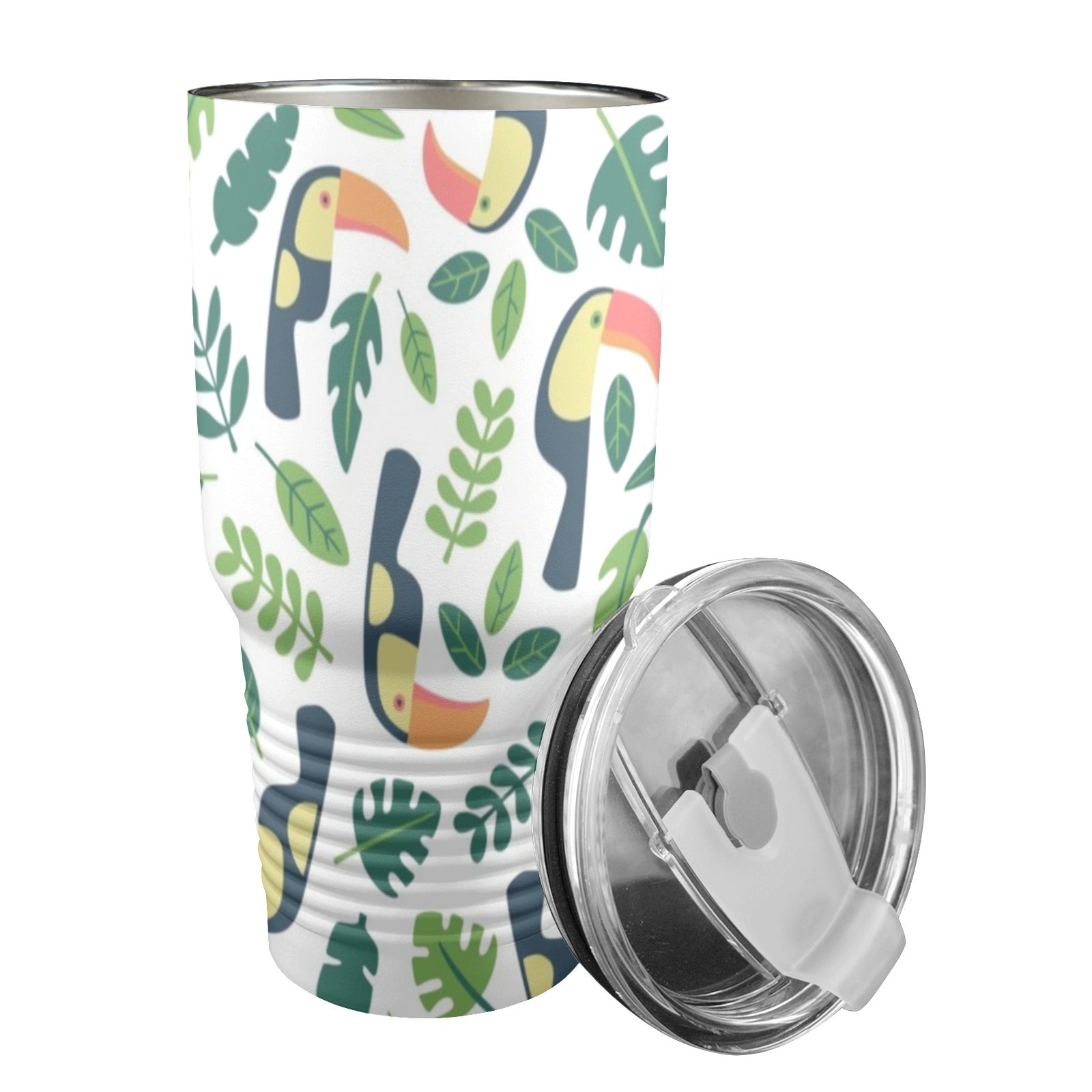 Toucans - 30oz Insulated Stainless Steel Mobile Tumbler 30oz Insulated Stainless Steel Mobile Tumbler animal Printed Offshore