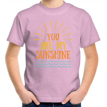 You Are My Sunshine - Kids Youth Crew T-Shirt Pink Kids Youth T-shirt Summer