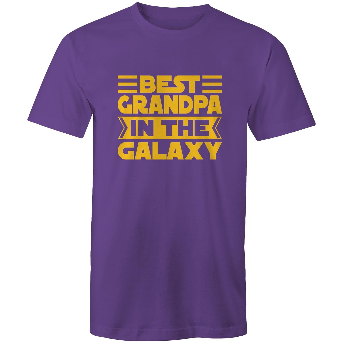 Best Grandpa In The Galaxy - Mens T-Shirt Purple Mens T-shirt Dad