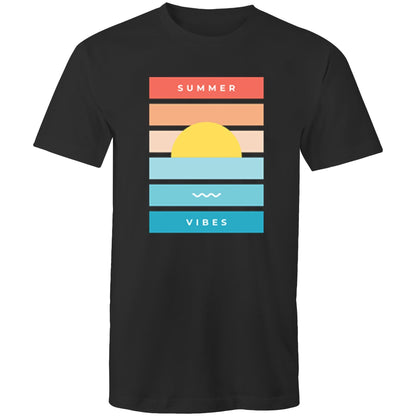 Summer Vibes - Mens T-Shirt Black Mens T-shirt Mens Retro Summer