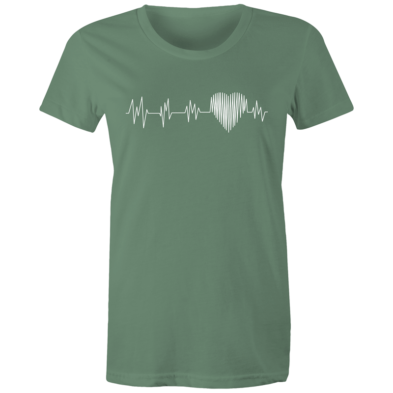 Heartbeat - Women's T-shirt Sage Womens T-shirt Womens