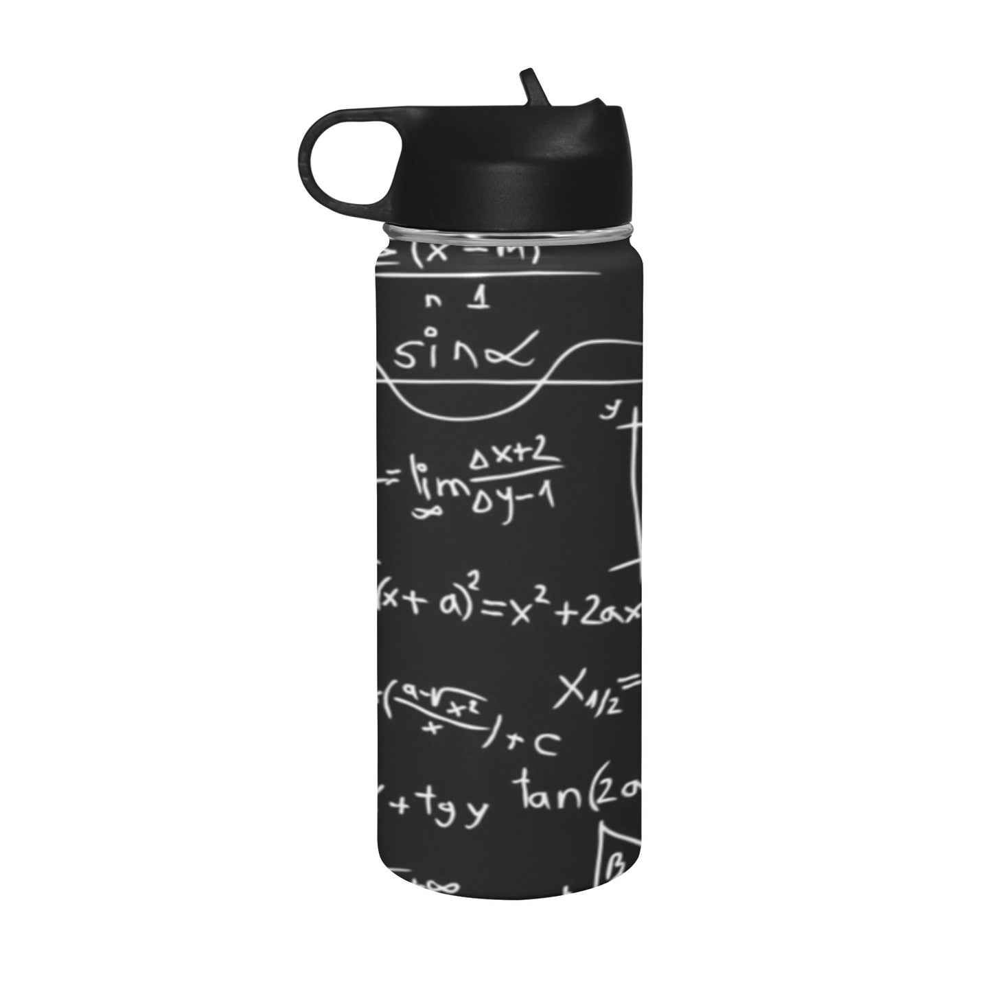 Equations Insulated Water Bottle with Straw Lid (18 oz) Insulated Water Bottle with Straw Lid