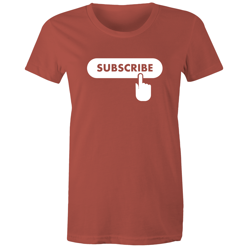 Subscribe - Women's T-shirt Coral Womens T-shirt Womens