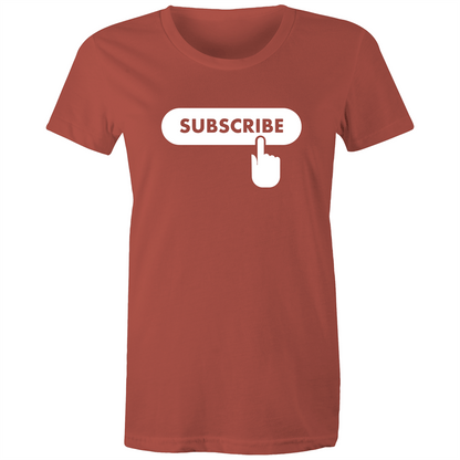 Subscribe - Women's T-shirt Coral Womens T-shirt Womens