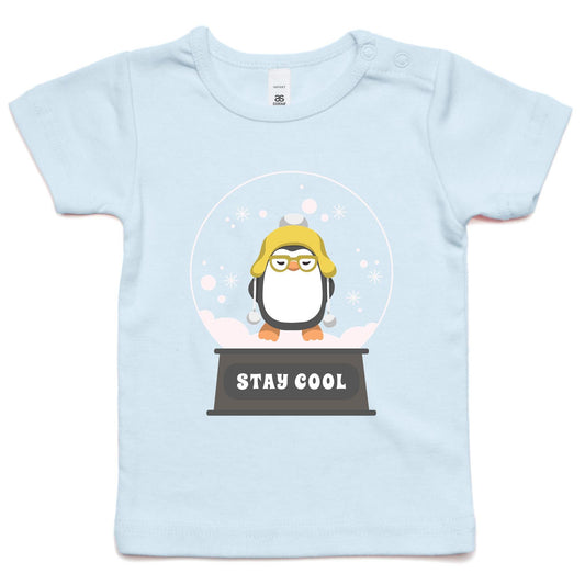 Stay Cool - Baby T-shirt Powder Blue Christmas Baby T-shirt Merry Christmas