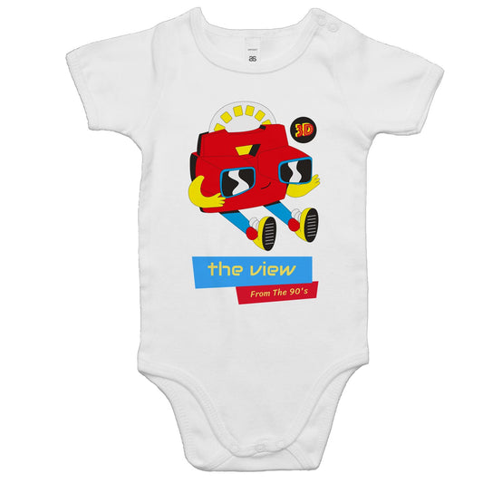 The View From The 90's - Baby Bodysuit White Baby Bodysuit Retro