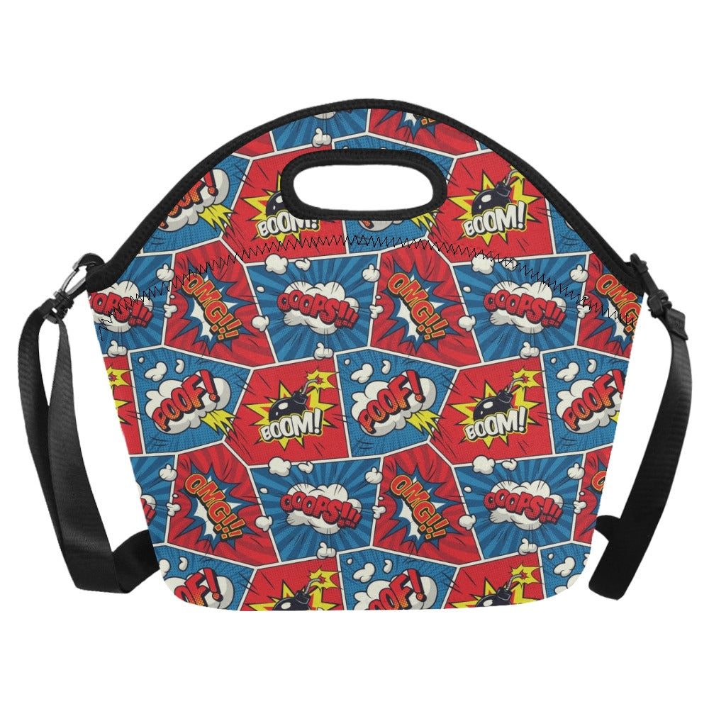 Comic Book Pop - Neoprene Lunch Bag/Large Neoprene Lunch Bag/Large comic Printed Offshore