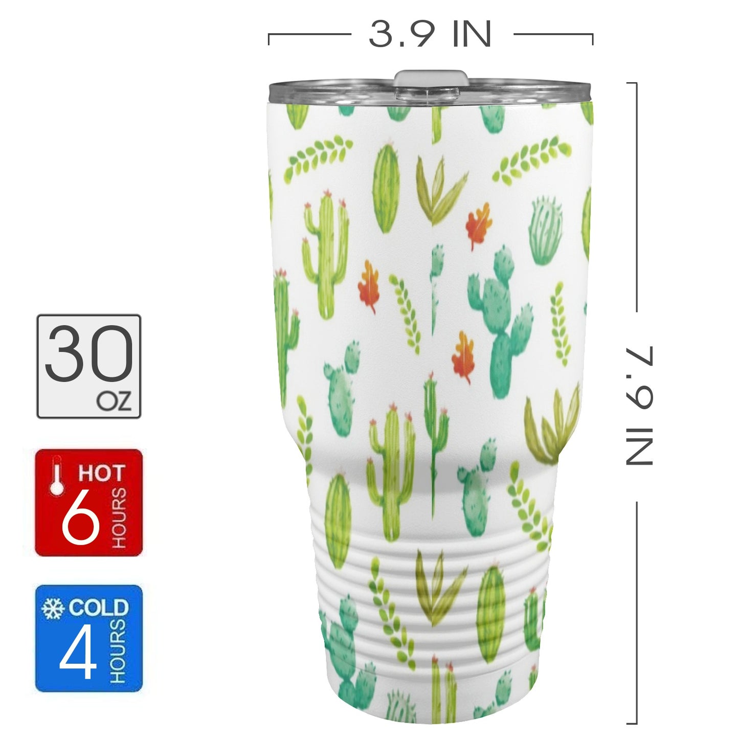 Cactus Garden - 30oz Insulated Stainless Steel Mobile Tumbler 30oz Insulated Stainless Steel Mobile Tumbler Plants