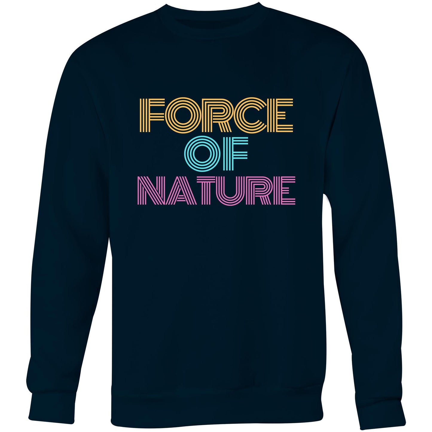 Force Of Nature - Crew Sweatshirt Navy Sweatshirt Mens Womens