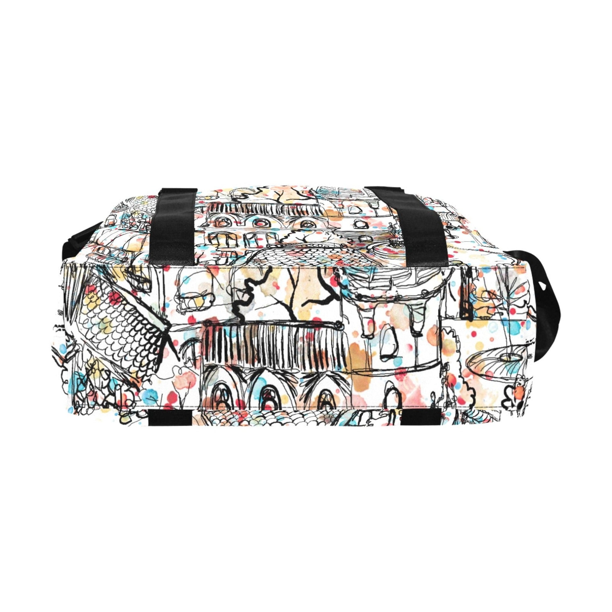 Village Life - Square Duffle Bag Square Duffle Bag