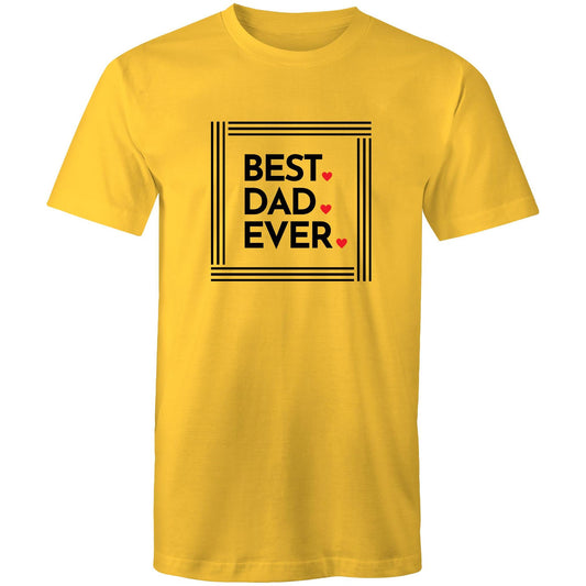 Best Dad Ever - Mens T-Shirt Yellow Mens T-shirt Dad