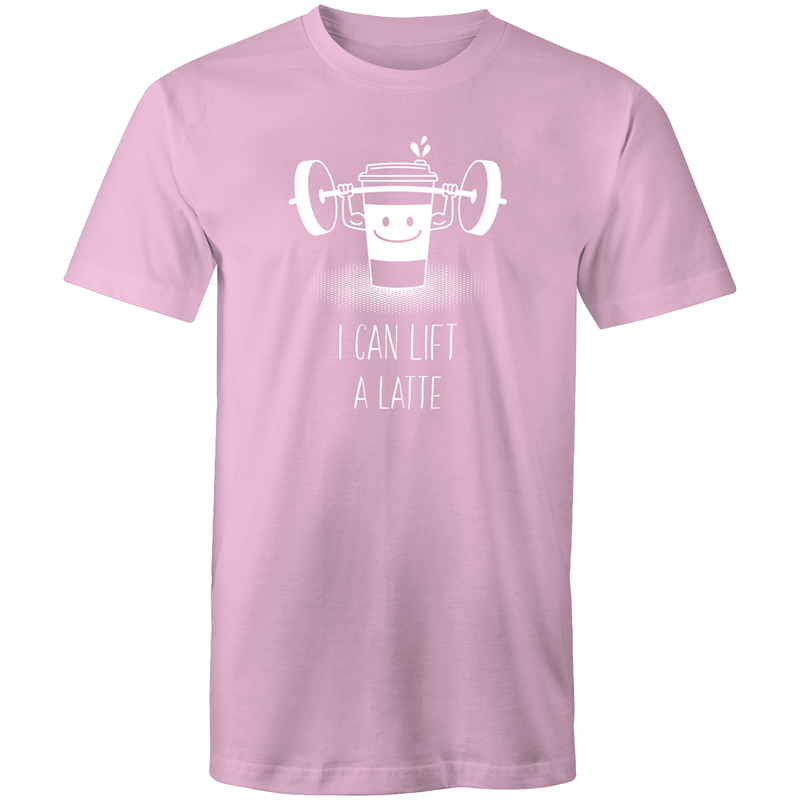 I Can Lift A Latte - Short Sleeve T-shirt Pink Fitness T-shirt Fitness Mens Womens