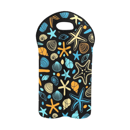 Starfish And Shells - 2-Bottle Neoprene Wine Bag 2 Bottle Wine Bag Printed Offshore