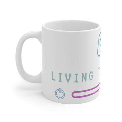 Living The 2D Life - 11oz Ceramic Mug 11 oz Mug Games Tech