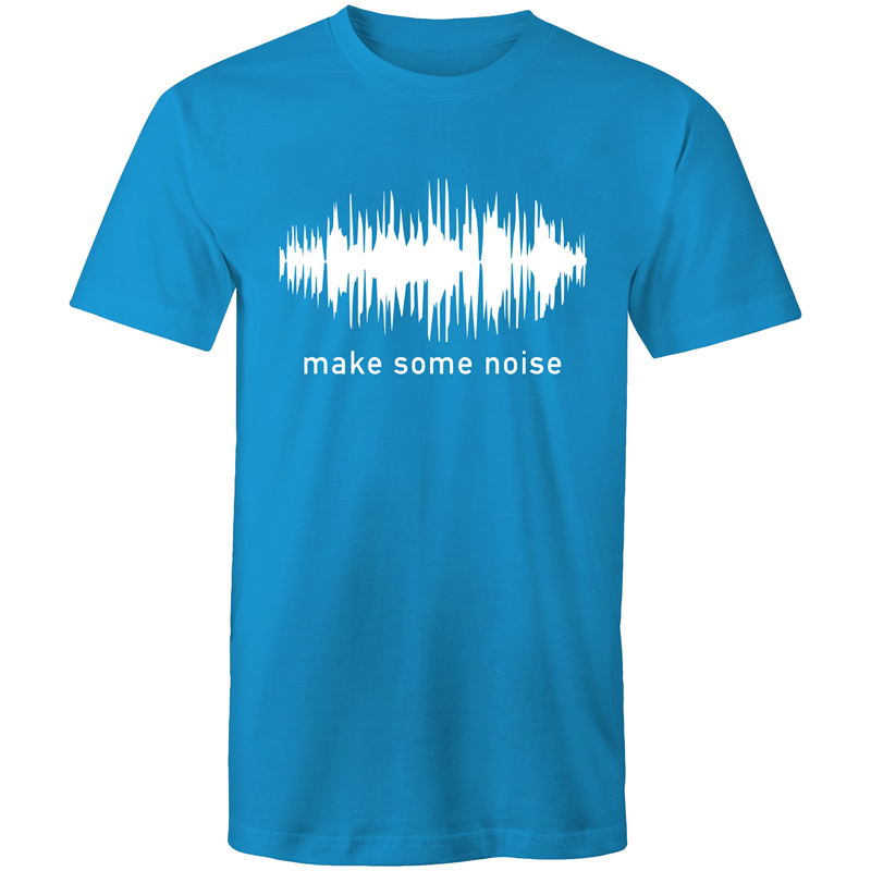Make Some Noise - Mens T-Shirt Arctic Blue Mens T-shirt Mens Music Science