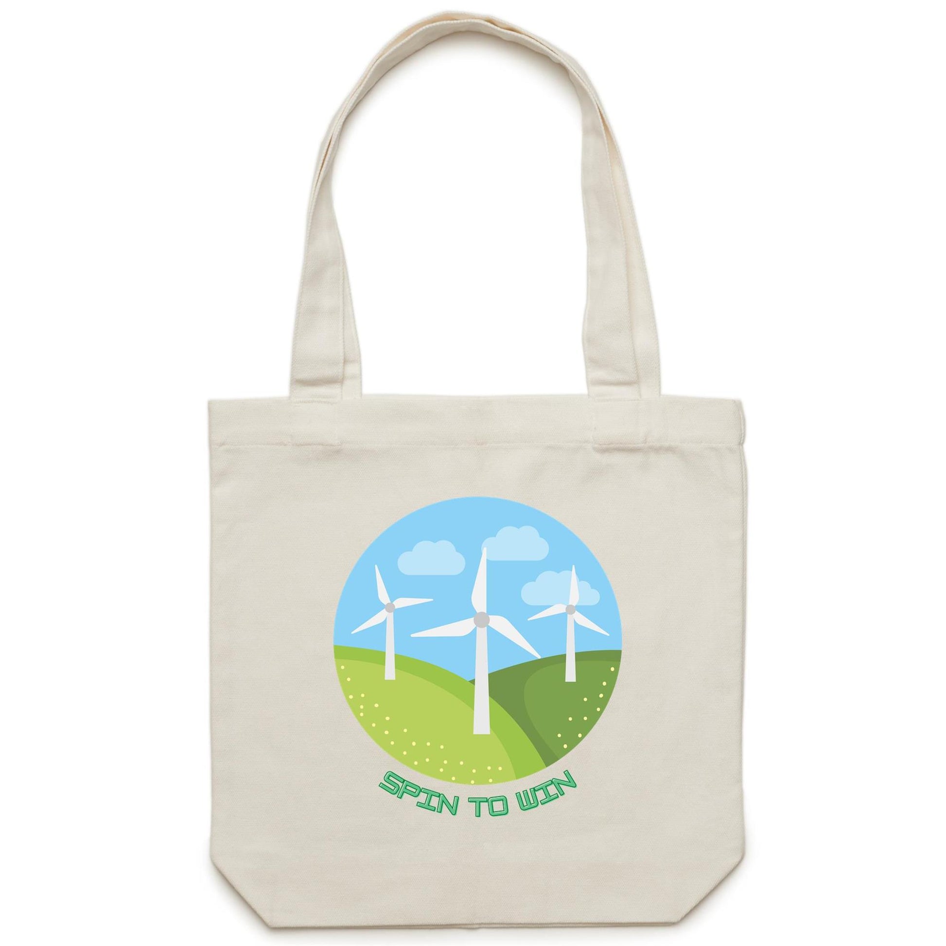 Spin To Win - Canvas Tote Bag Cream One-Size Tote Bag Environment