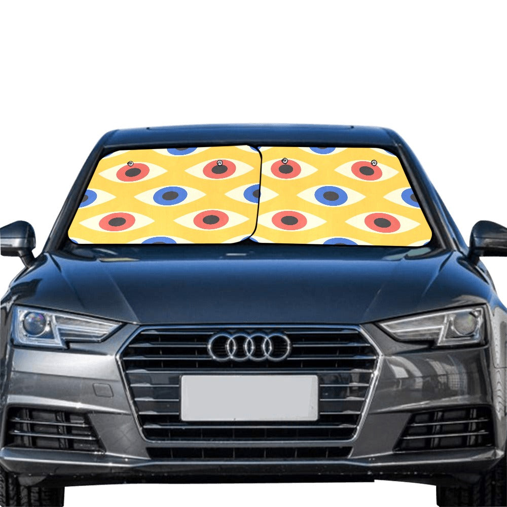 Eyes on Yellow - Car Sun Shade 28"x28"x2pcs Car Sun Shade 28"x28"x2pcs