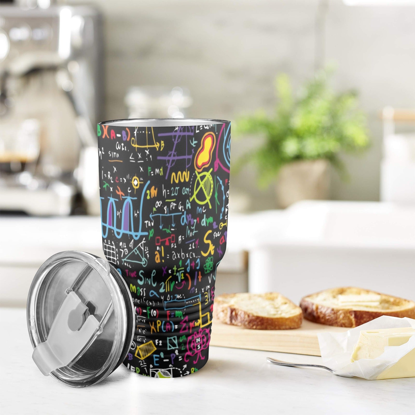 Math Scribbles - 30oz Insulated Stainless Steel Mobile Tumbler 30oz Insulated Stainless Steel Mobile Tumbler Maths Science