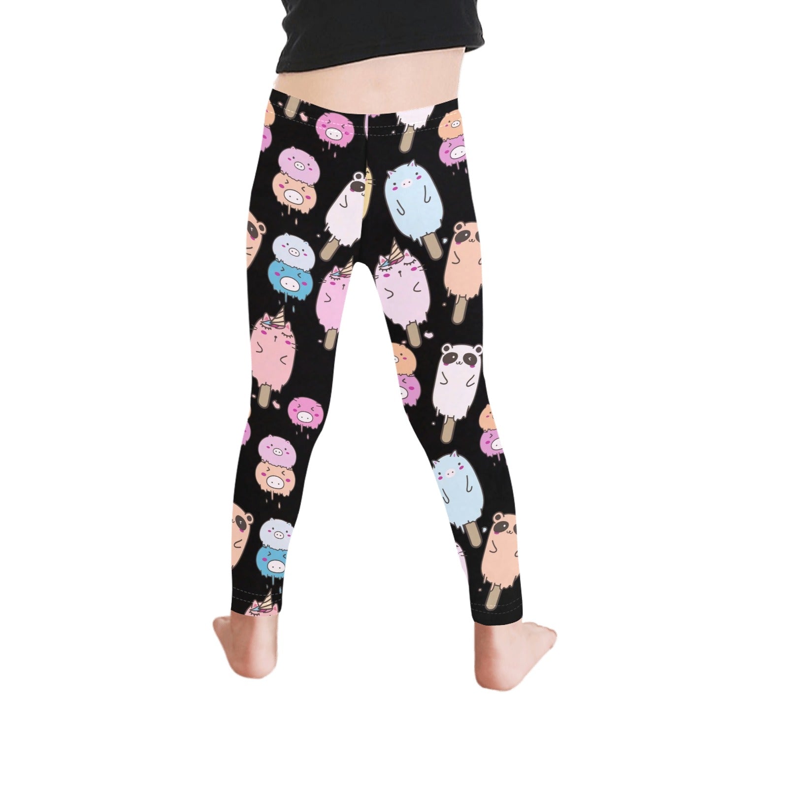 Cute Animal Ice Blocks Kid's Ankle Length Leggings Kids Leggings Printed Offshore