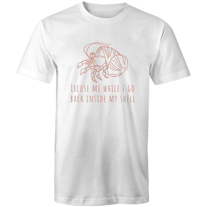 Hermit Crab Introvert - Mens T-Shirt White Mens T-shirt animal Funny Mens