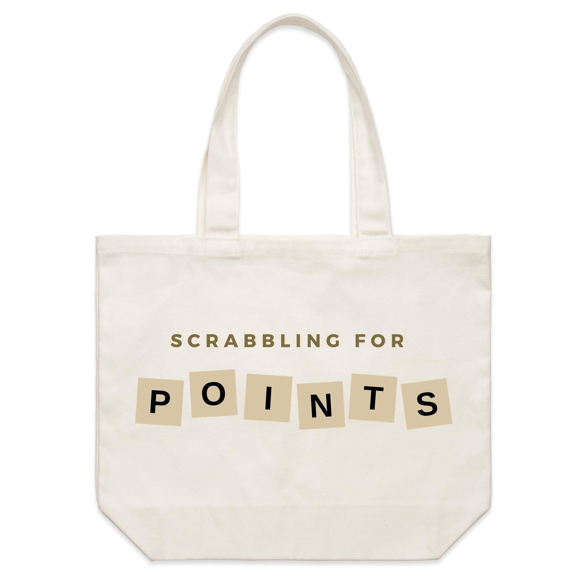 Scrabbling For Points - Shoulder Canvas Tote Bag Default Title Shoulder Tote Bag