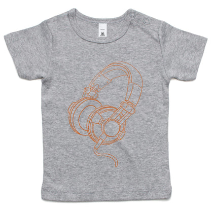 Headphones - Baby T-shirt Grey Marle Baby T-shirt kids Music