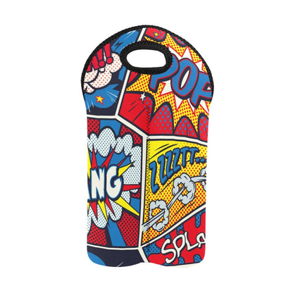 Comic Book - 2-Bottle Neoprene Wine Bag 2 Bottle Wine Bag Printed Offshore