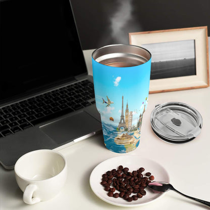 It's A Small World - 30oz Insulated Stainless Steel Mobile Tumbler 30oz Insulated Stainless Steel Mobile Tumbler Printed Offshore