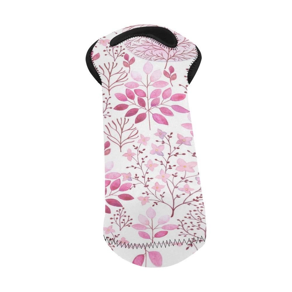 Pink Floral - Neoprene Wine Bag Wine Bag Printed Offshore