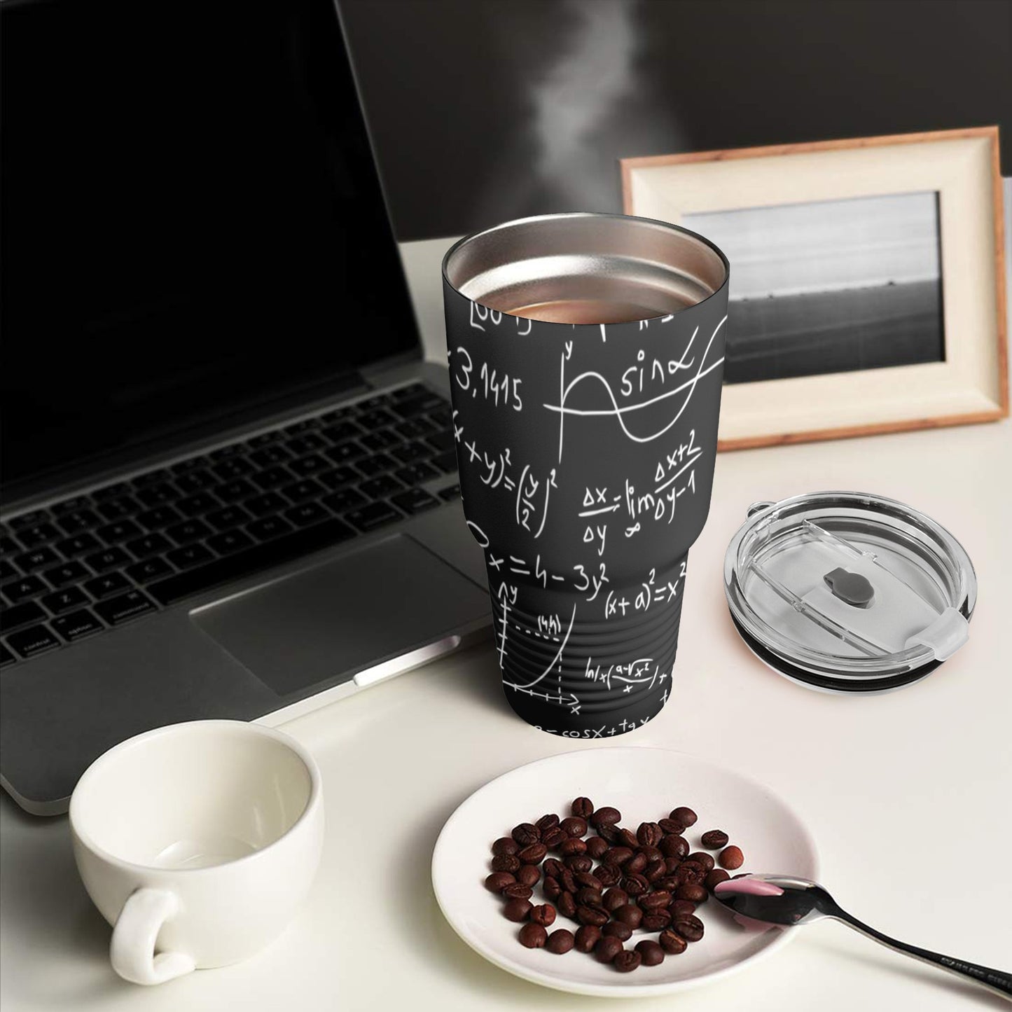 Equations - 30oz Insulated Stainless Steel Mobile Tumbler 30oz Insulated Stainless Steel Mobile Tumbler Maths Science