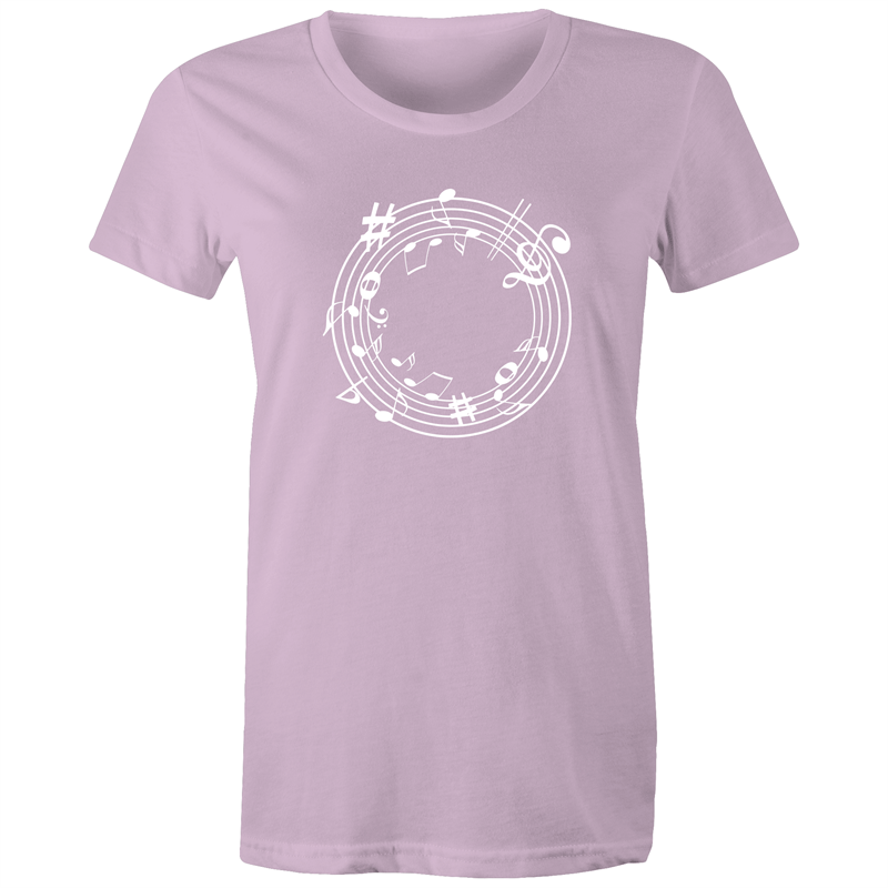 Music Circle - Women's T-shirt Lavender Womens T-shirt Music Womens