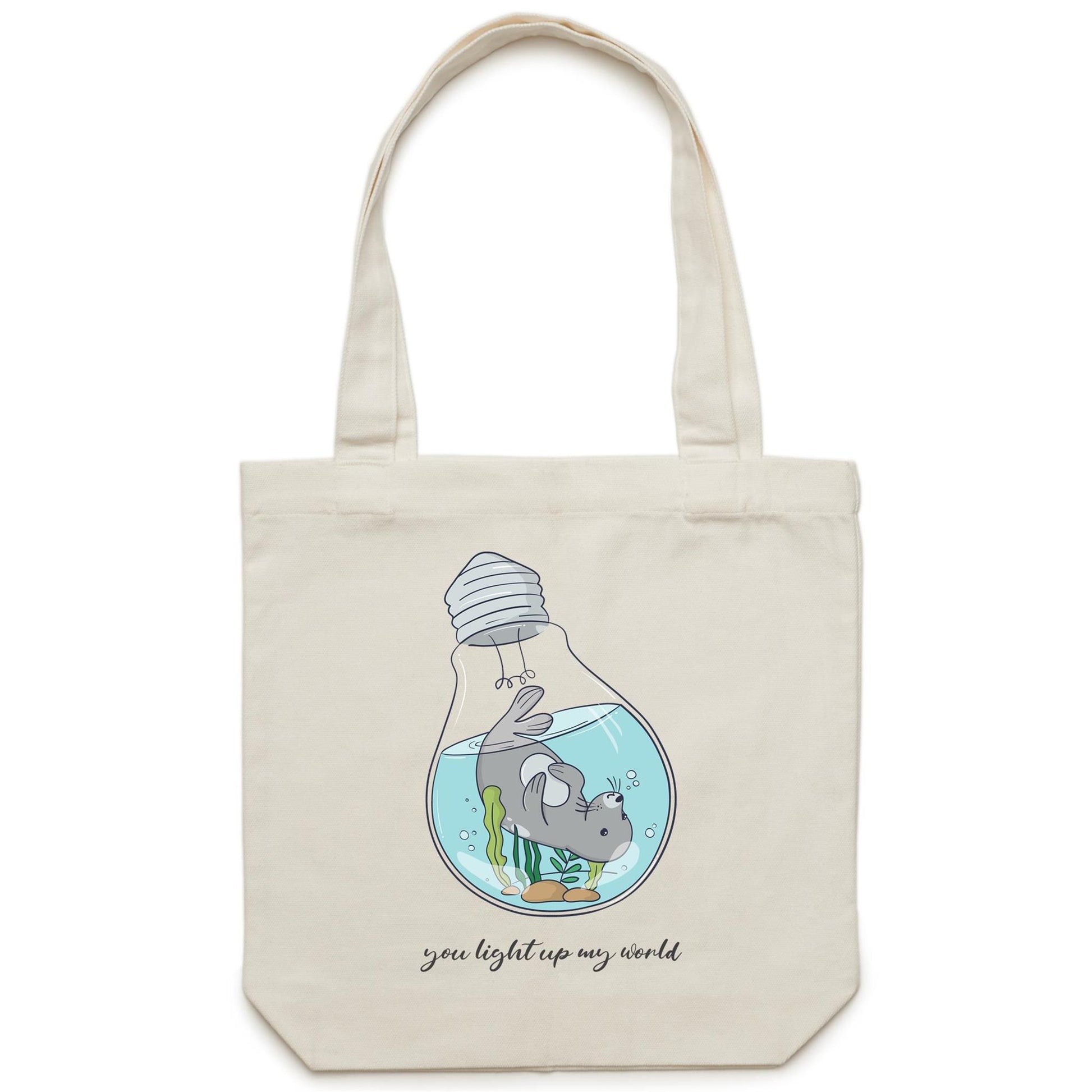 You Light Up My World - Canvas Tote Bag Default Title Tote Bag animal