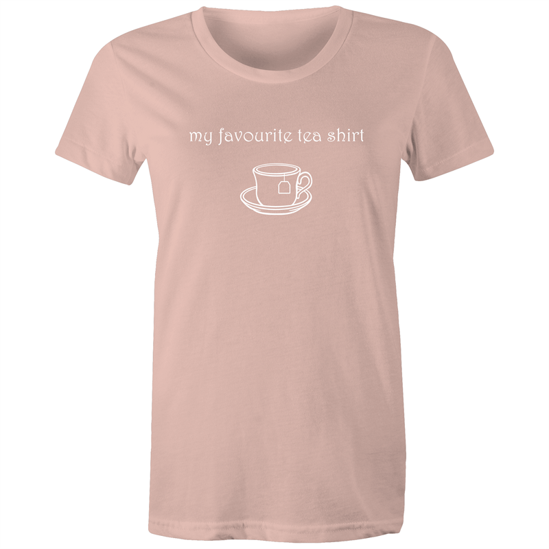 My Favourite Tea Shirt - Women's T-shirt Pale Pink Womens T-shirt Tea Womens