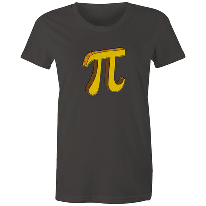 Pi - Womens T-shirt Charcoal Womens T-shirt Science