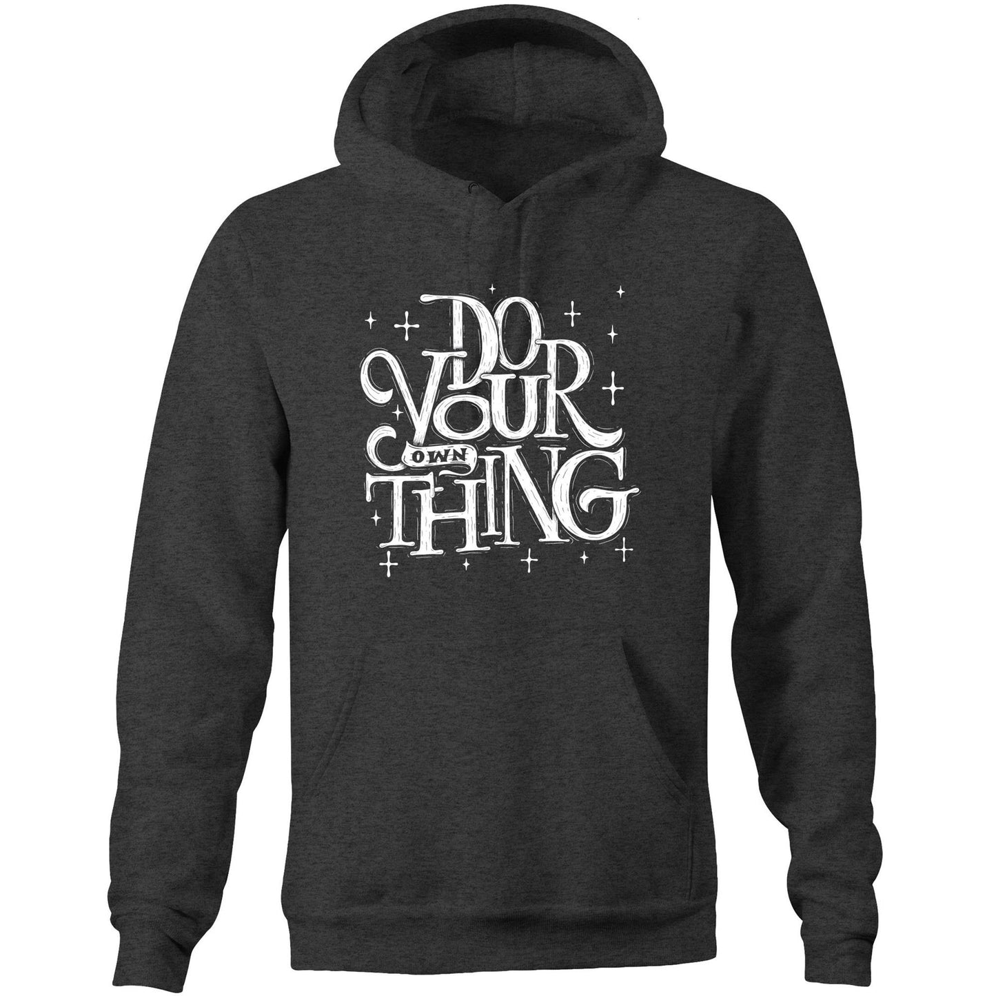 Do Your Own Thing - Pocket Hoodie Sweatshirt Asphalt Marle Hoodie Magic