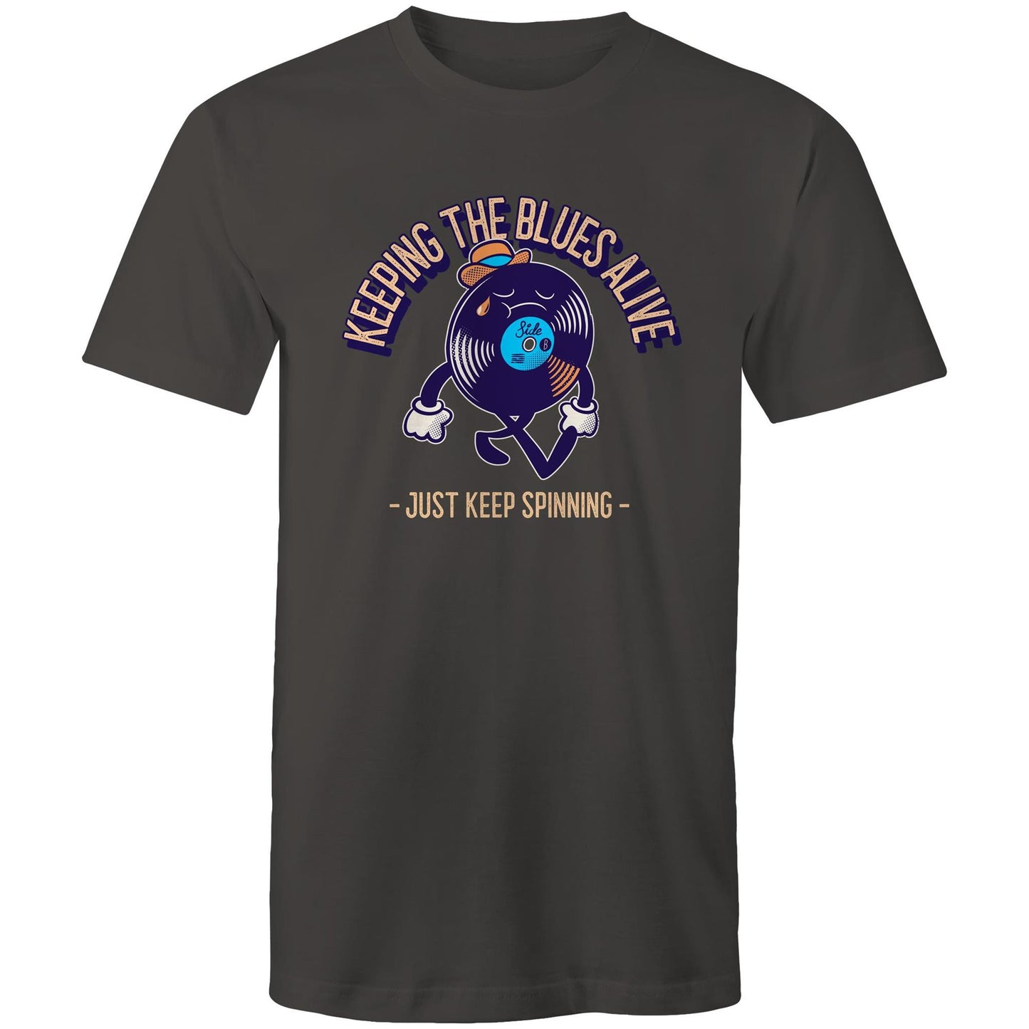 Keeping The Blues Alive - Mens T-Shirt Charcoal Mens T-shirt Music